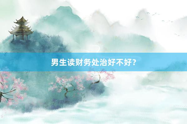 男生读财务处治好不好？